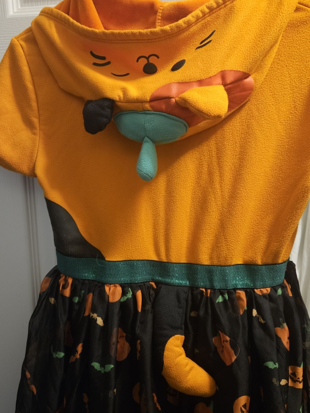 Squishmallow Kids Orange Pumpkin Hooded Costume Dress Cosplay